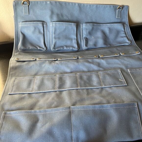 Blue canvas hanging organizer - Picture 4 of 7